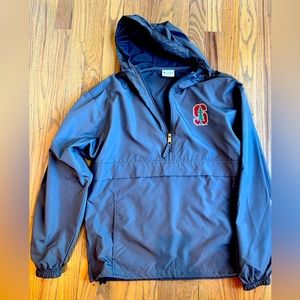 NWOT STANFORD Hooded windbreaker